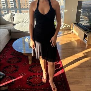 Le Chateau Y2K Halter Midi Dress